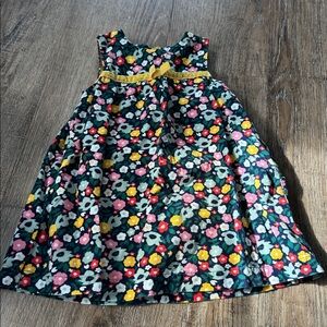 Baby Boden Multicolor Floral Dress with Yellow Accents